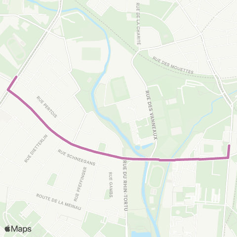 Navettes Lycée Couffignal - Kibitzenau map