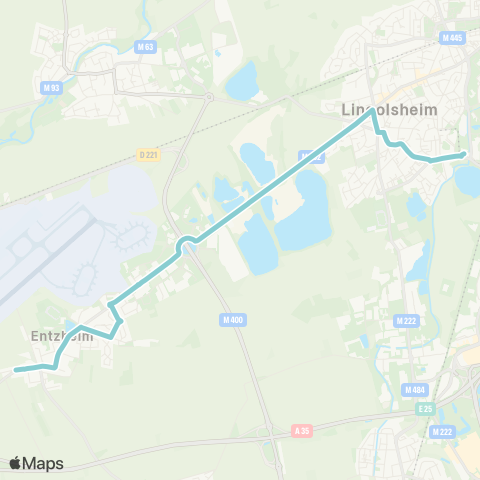 CTS Lingolsheim Alouettes - Entzheim Ouest map