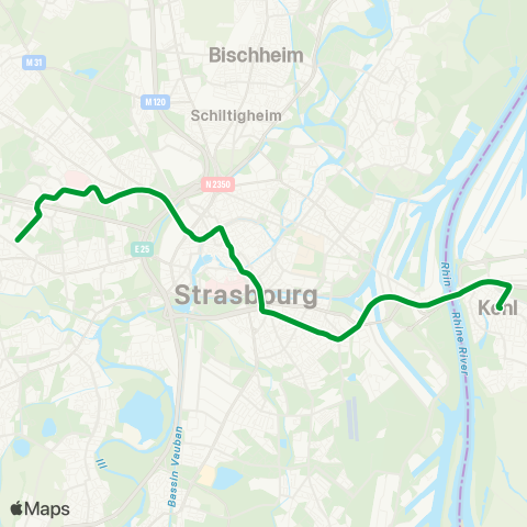 CTS Poteries - Port du Rhin / Kehl Rathaus map