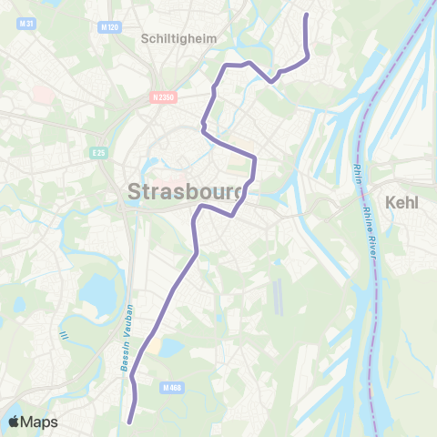CTS Robertsau L'Escale - Campus d'Illkirch map