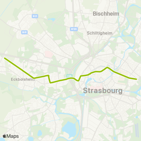 CTS Wolfisheim Henri Rendu - Place d'Islande map