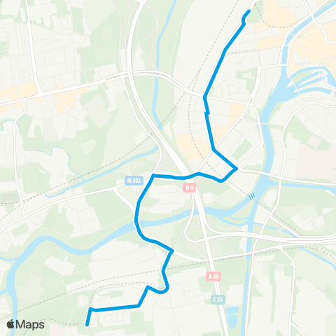 Remplacement tram Montagne Verte - Martin Schongauer map