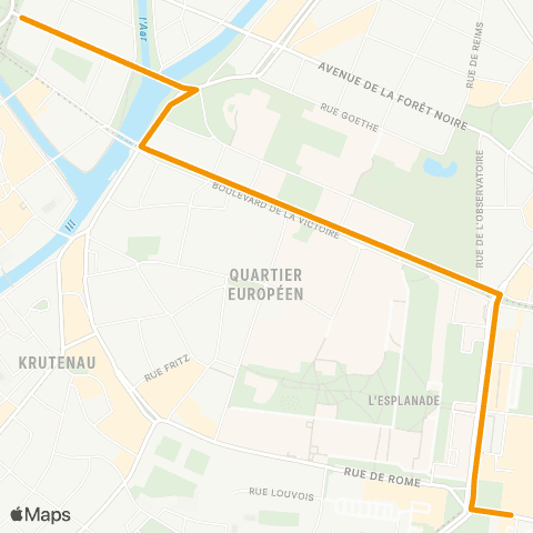 Remplacement tram République - Esplanade map