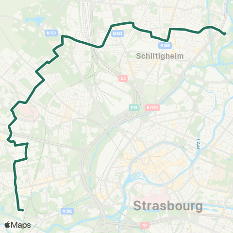 CTS Koenigshoffen S. - Schiltigheim Le Marais map