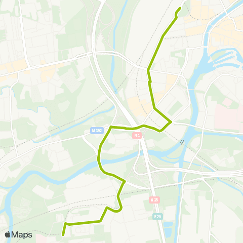 Remplacement tram Gare Centrale - Comtes map