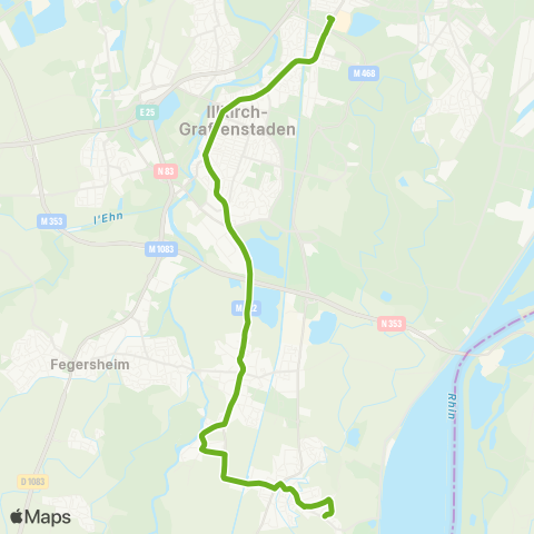 CTS Baggersee - Graffenstaden Digue / Plobsheim E. map