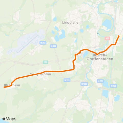 CTS Baggersee - Geispolsheim O. / Blaesheim O. map