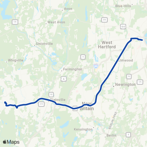 CTTransit Express Bristol Exp map