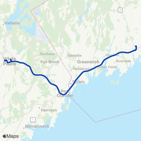 CTTransit Express Stamford / White Plains Express map