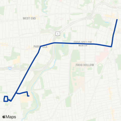 CTTransit Hartford Park St map