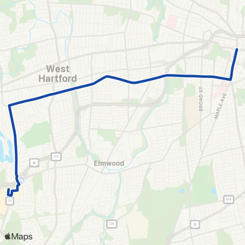 CTTransit Hartford Park St map