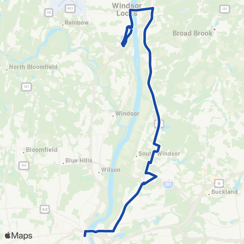 CTTransit Hartford John Fitch Blvd map