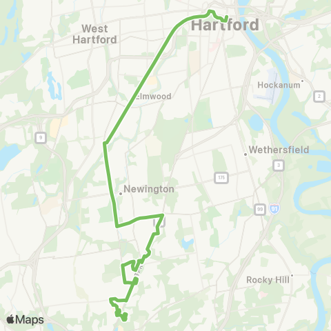 CTTransit Hartford Hartford / Berlin Tpke map