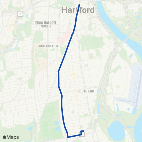 CTTransit Hartford Campfield Ave map