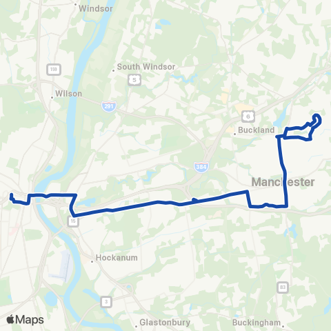 CTTransit Hartford Silver LA map