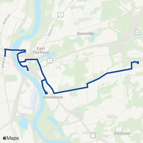 CTTransit Hartford Brewer St map