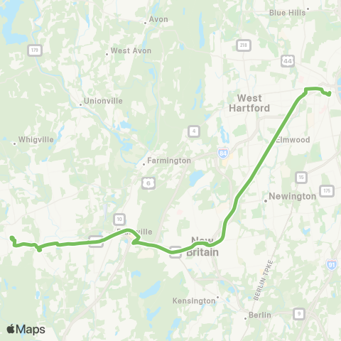 CTTransit Hartford Hartford / New Britain / Bristol map