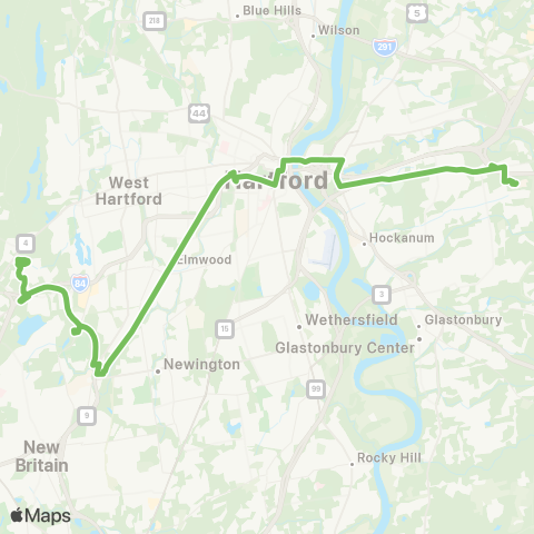 CTTransit Hartford CT State / Hartford / UConn Health map