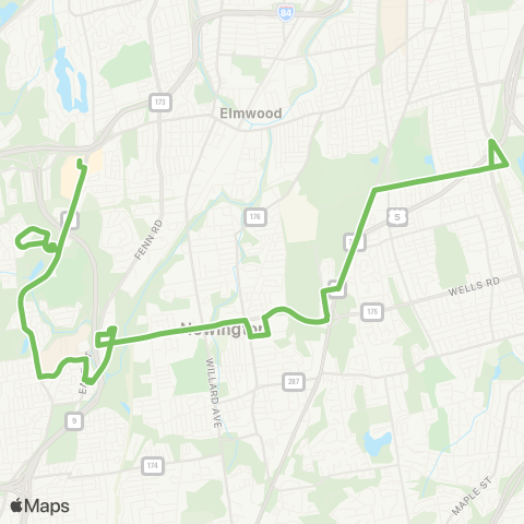 CTTransit Hartford Wethersfield / Westfarms map