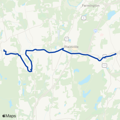 CTTransit New Britain Black Rock Avenue map