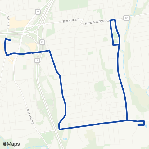 CTTransit New Britain South Street map