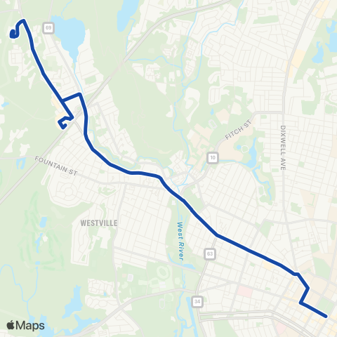 CTTransit New Haven Whalley Avenue map