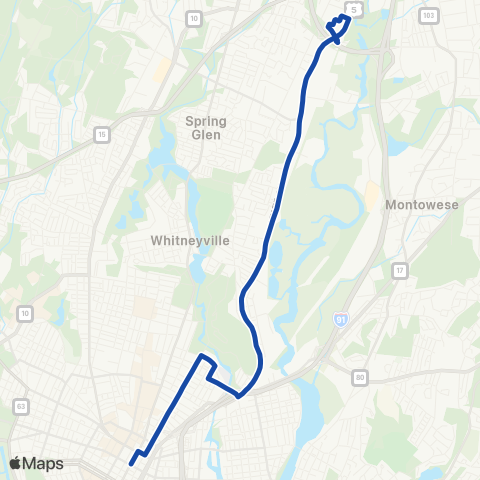 CTTransit New Haven State Street map