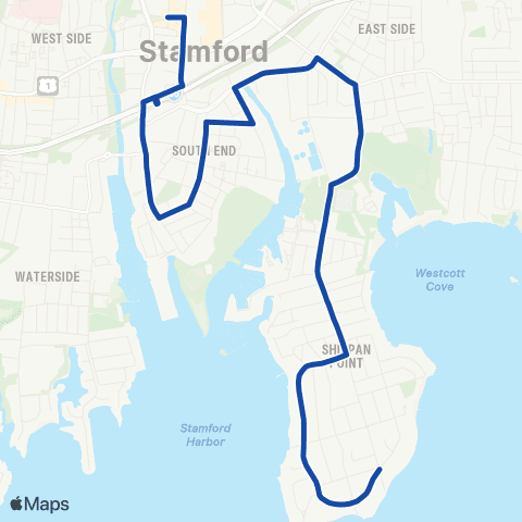 CTTransit Stamford Pacific St map
