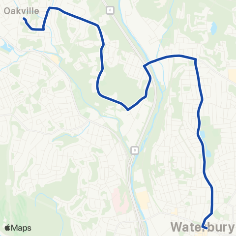 CTTransit Waterbury Cooke St map