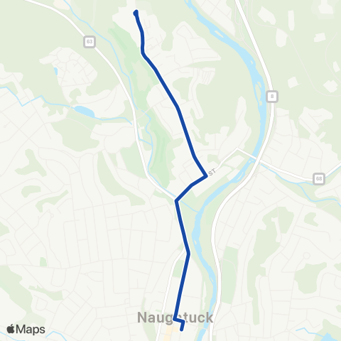 CTTransit Waterbury Spring St map