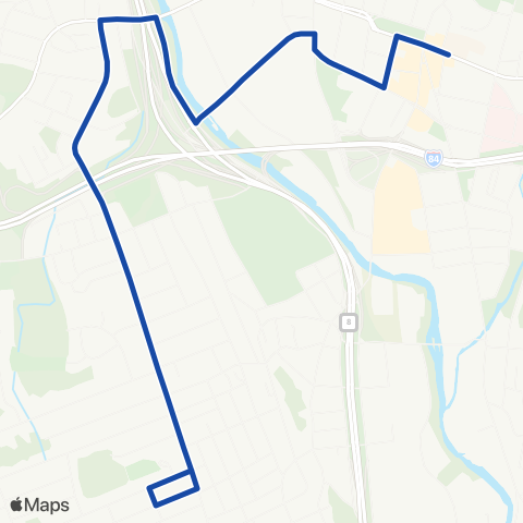 CTTransit Waterbury Highland Ave map