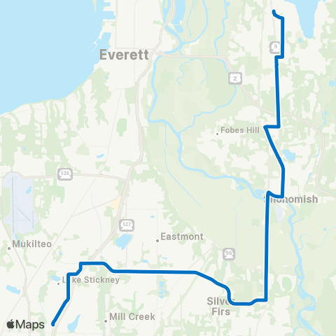 Community Transit Ash Way P&R - Lake Stevens TC map