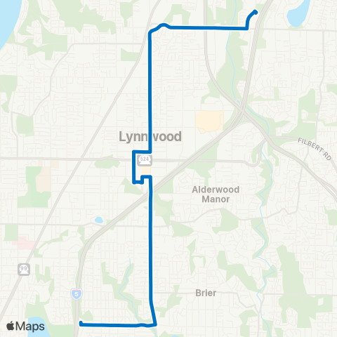 Community Transit Mountlake Terrace Station - Ash Way P&R map