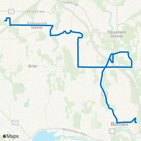 Community Transit Uw Bothell / Cascadia - Lynnwood City Ctr Sta map