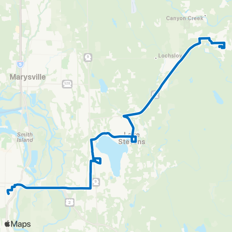 Community Transit Granite Falls P&R - Everett Station map