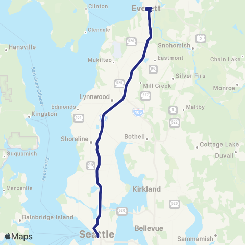 Sound Transit Everett Station - Seattle map