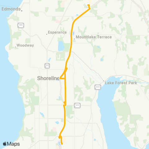 Sound Transit Link Shuttle Bus map