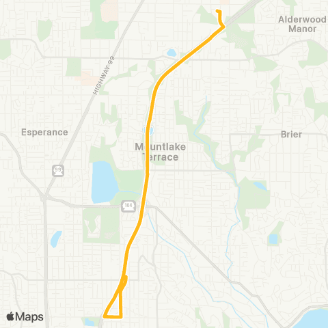 Sound Transit Link Shuttle Bus map