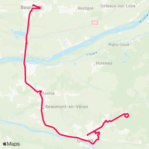 CVL Mobilité Sitravel Ligne A map