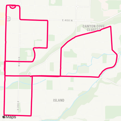 Cache Valley Transit District Island map