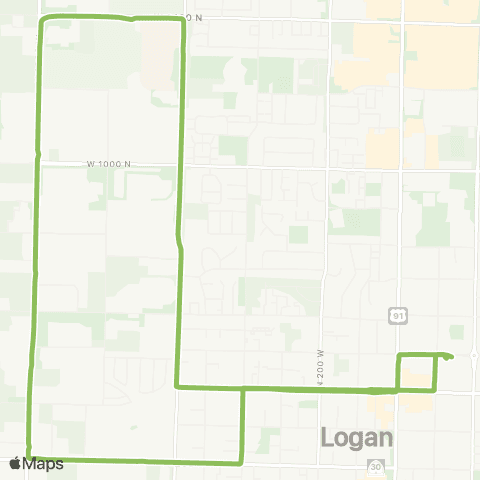 Cache Valley Transit District West Logan/BTech map