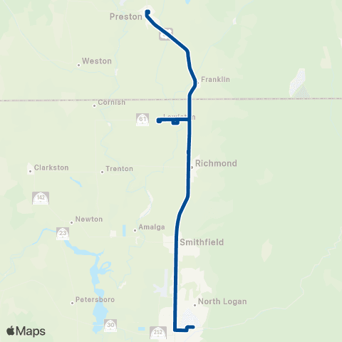 Cache Valley Transit District Logan/Lewiston/Preston map