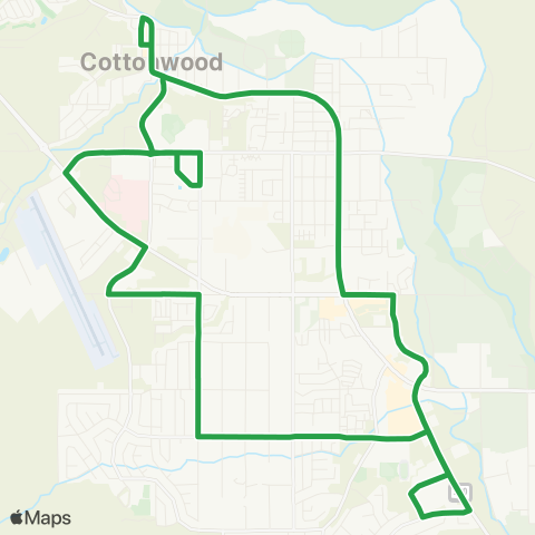 Cottonwood Area Transit Green Line map