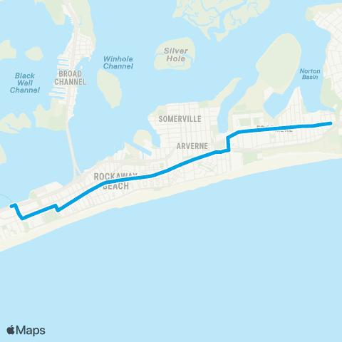 NYC Ferry Rockaway East map