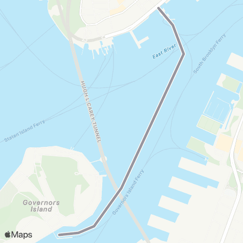 NYC Ferry Governors Island map