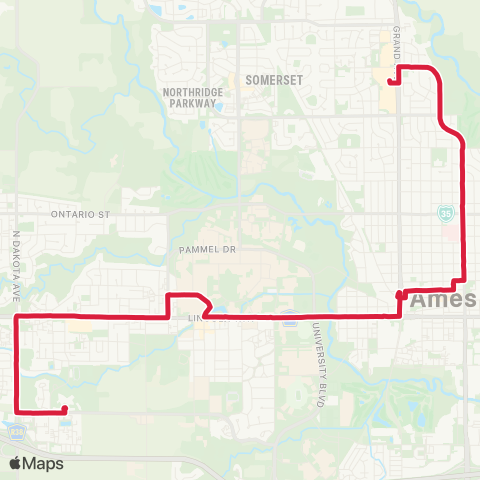 CyRide Red map