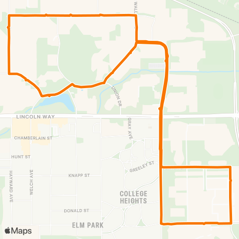 CyRide 23 Orange map