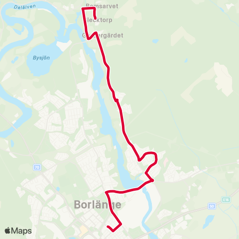 Dalatrafik Vallmoraån—Borlänge centrum map