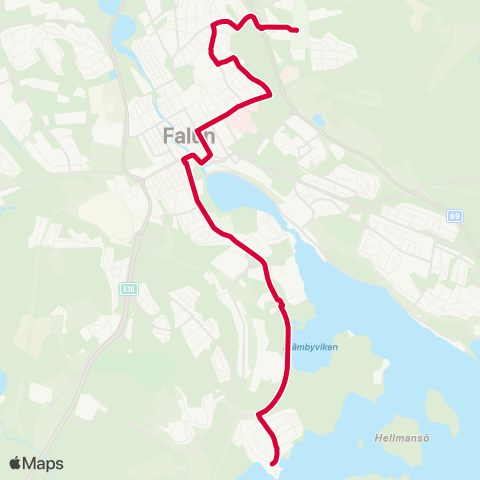 Dalatrafik Visitors center—Torkils väg map