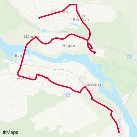 Dalatrafik Krylbo västra—Åsgårdsplan map